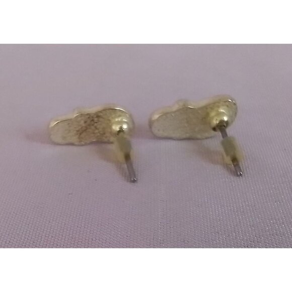 Vintage Enamel Butterfly Flip-Flop Stud Earrings - Picture 3 of 5